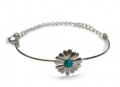 Henryka: £29 For Turquoise & Silver Half Solid Daisy Chain Bracelet