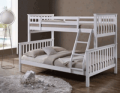 CrazyPriceBeds: 30% Off Oscar White Wooden Triple Sleeper Bunk Bed- Single & Double