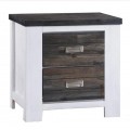 CrazyPriceBeds: 36% Off Chelford White & Ash Grey 2 Drawer Wooden Bedside Table