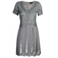 TFNC London: 40% Off Lace & Beads Stacey Grey Embellished Dress + Free Shipping